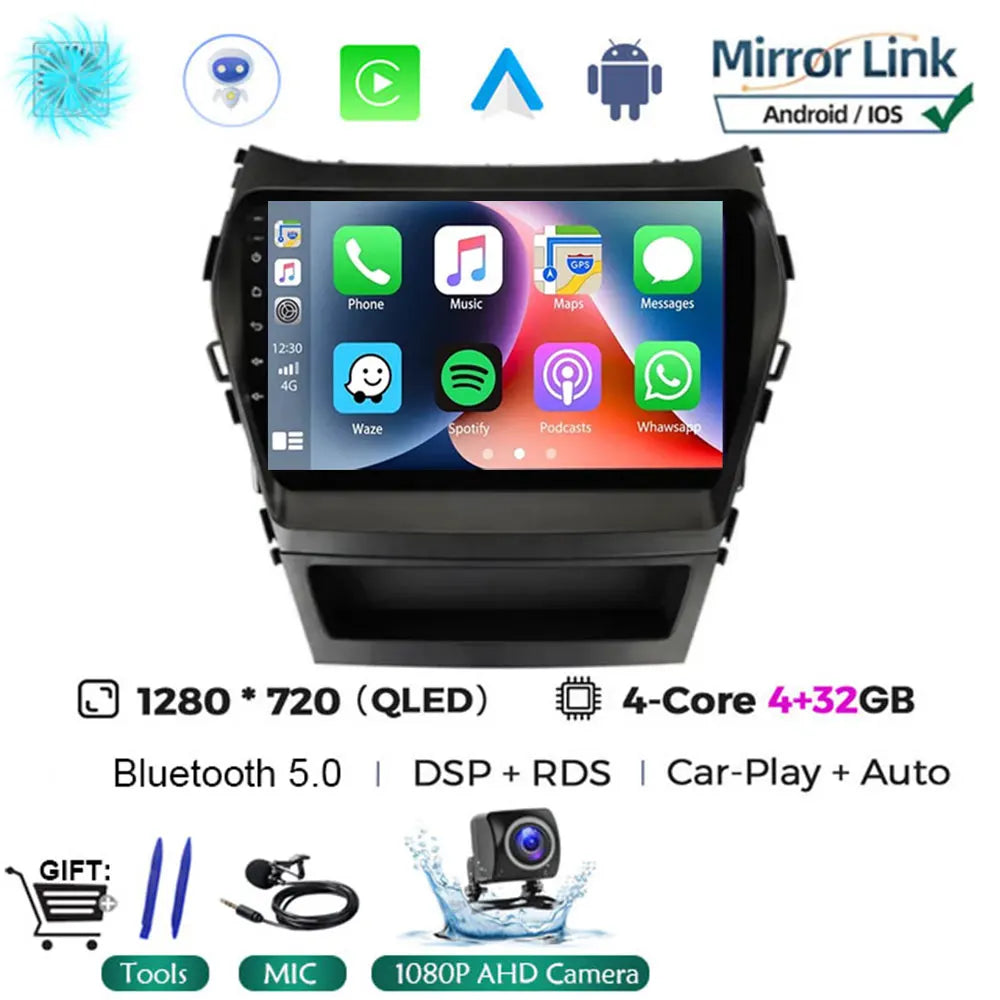Android 16 Car Radio for Hyundai Santa Fe 2013-2017 | GPS Navigation Stereo additional angle