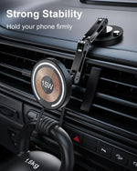 15W Magnetic Car Phone Holder Mount Wireless Charger Rotation Magnetic Car Phone Stan lifestyle view