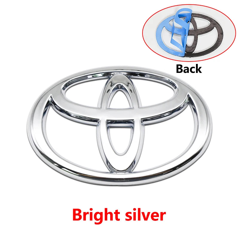 3D Car Emblem Badge for Toyota Corolla Camry RAV4 Hilux Yaris | Gloss Black Matte Bla lifestyle view