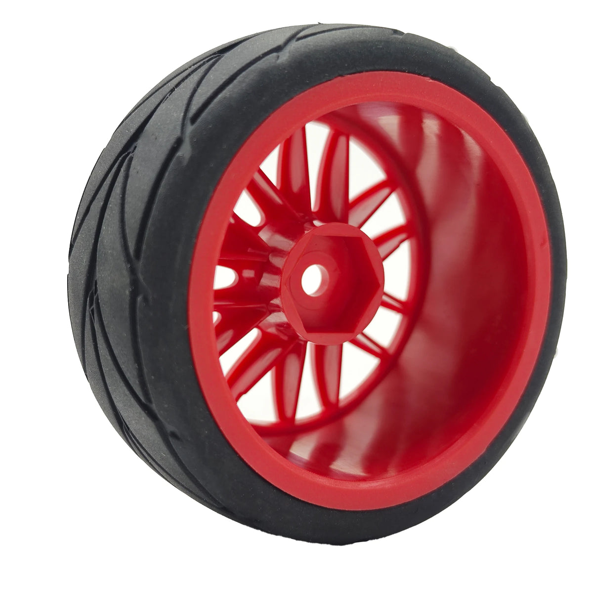 1/10 RC Racing Tires & Wheel Rims 12mm Hex for 1:10 On Road Car detail view