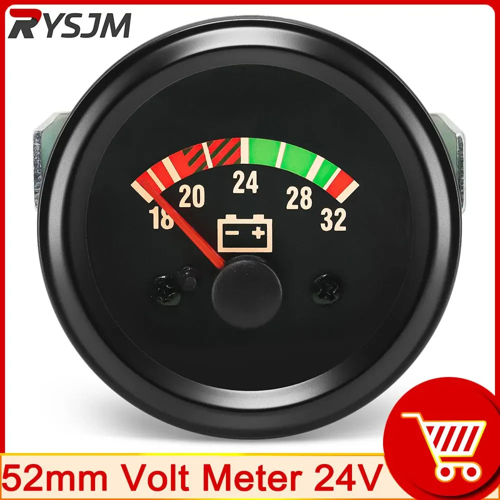 12V 24V 52mm Car Voltmeter Gauge Set | Water Temp Oil Temp Oil Pressure alternate view