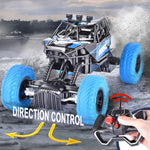 Remote Control Toy Car with Flashing Lights and Rubber Wheels close-up view