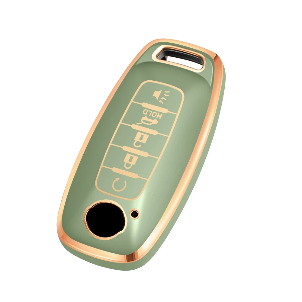 Soft TPU Keyfob Cover Case Keychain for Nissan 2025 2026 Armada PRO 4-X Versa X-Trail T33 Serena Rouge Kicks Pathfinder Ariya