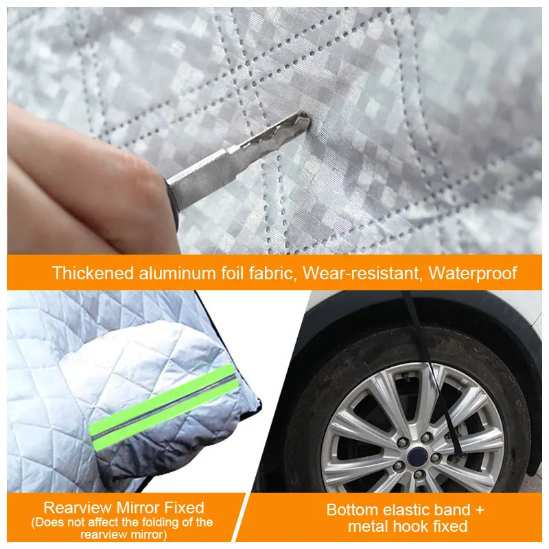 Outdoor Car Windshield Cover | Half Anti-Snow Awning with Sunshade Protection lifestyle view