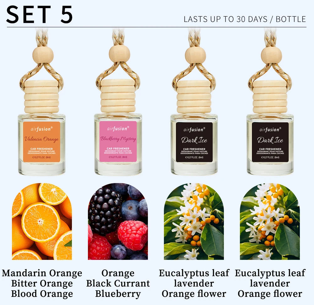 4 Pack Hanging Car Air Freshener & Diffuser | 120-Day Long-Lasting Fragrance Variet additional angle