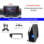 For Mercedes-Benz Car Mobile Phone Holder A B Class W242 W246 2013-2019 GLA CLA Screen Fixed Wireless Charger Cell Phone Holder