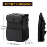 Car Trash Can with Lid - Leakproof Trash Bin Car Garbage Can, Collapsible Automotive alternate view