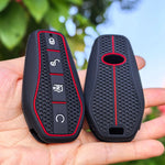 Silicone Car Key Cover Black 4 Button for BYD Atto 3 Han EV Dolphin alternate view