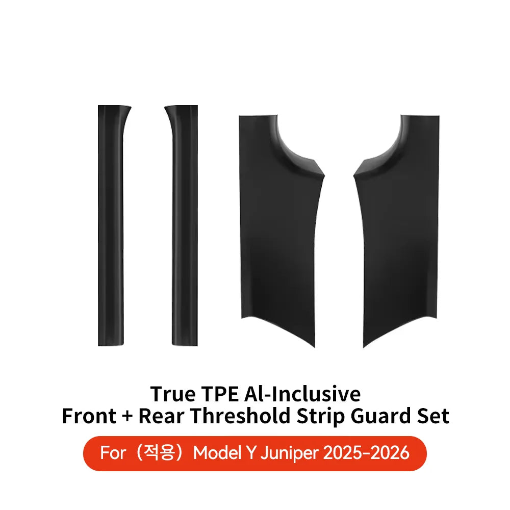 YZ for Tesla Model 3/Y Highland Juniper 2021-2025 Rear Door Sill Protection Strip close-up view