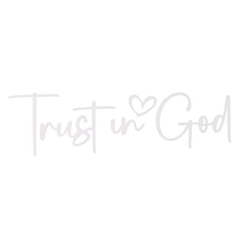 Trust In God Mirror Decal | Car Decals For Women, Christian Faith Vinyl Decal lifestyle view