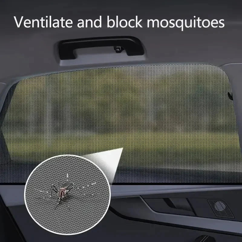 Mesh Car Window Sunshade Net for SUV Side Windows close-up view