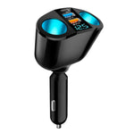 Multiple Devices Can Be Charged at the Same Time with Digital Display Car Charg Dual- alternate view