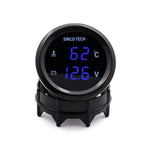 52mm Water Temperature Voltage Gauge Digital LED Display | Dual Readout for 12V/24V Cars