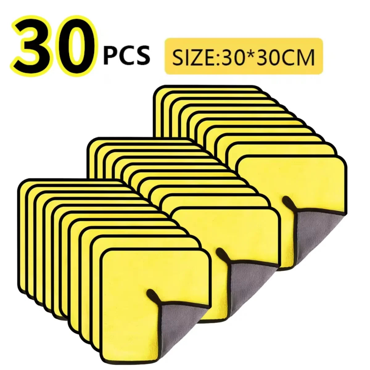 1/2/3/6/10pcs 30X60cm Microfiber Car Cleaning Towels Soft Quick Drying for Windows Mi lifestyle view