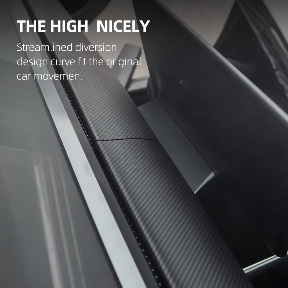 Car Dashboard Cover For Tesla Model 3 Y Door Dash Trim Panel Carbon Fibre ABS Inter additional angle