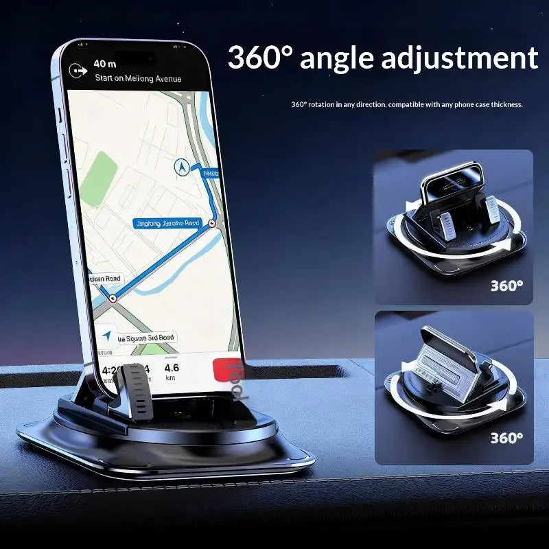 360 Rotating Car Dashboard Phone Holder Universal Sticky Auto Mount AntiSlip Stable additional angle