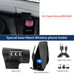Car Mobile Phone Holder For Toyota Sienna 2015 2016 2017 2018 Mount Wireless Charging Phone Holder Special Fixed Base accessorie