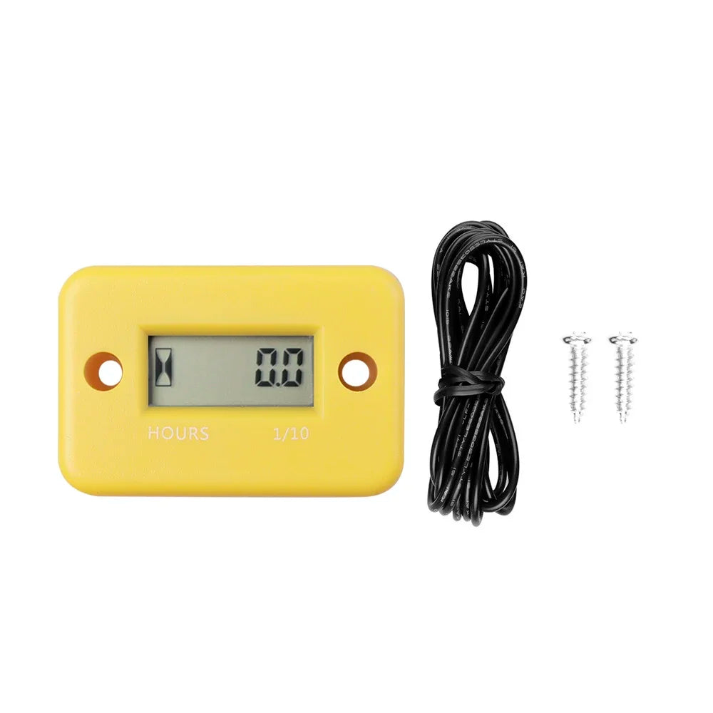 Kebidumei Motorcycle Digital Hour Meter | Inductive Tachometer for Gas Engines additional angle