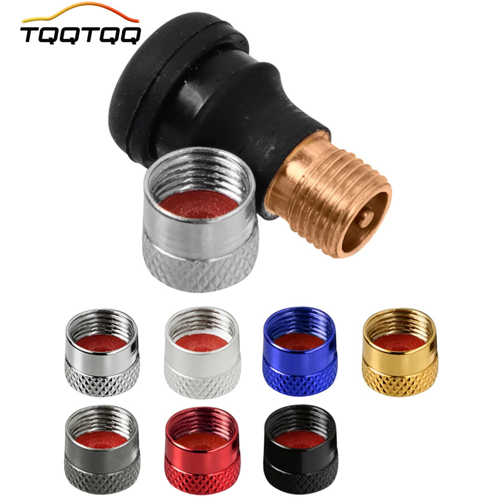 4PCS Tire Valve Stem Caps with O Rubber Ring | Universal Corrosion Resistant Stem Covers for Cars Tr