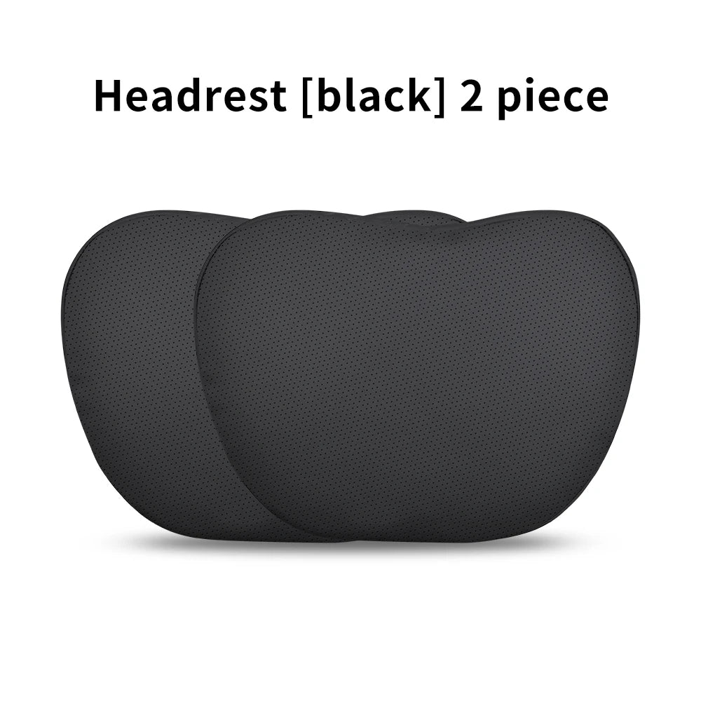 Tesla Model 3/Y Juniper Neck Pillow | Nappa Leather Memory Foam Headrest detail view