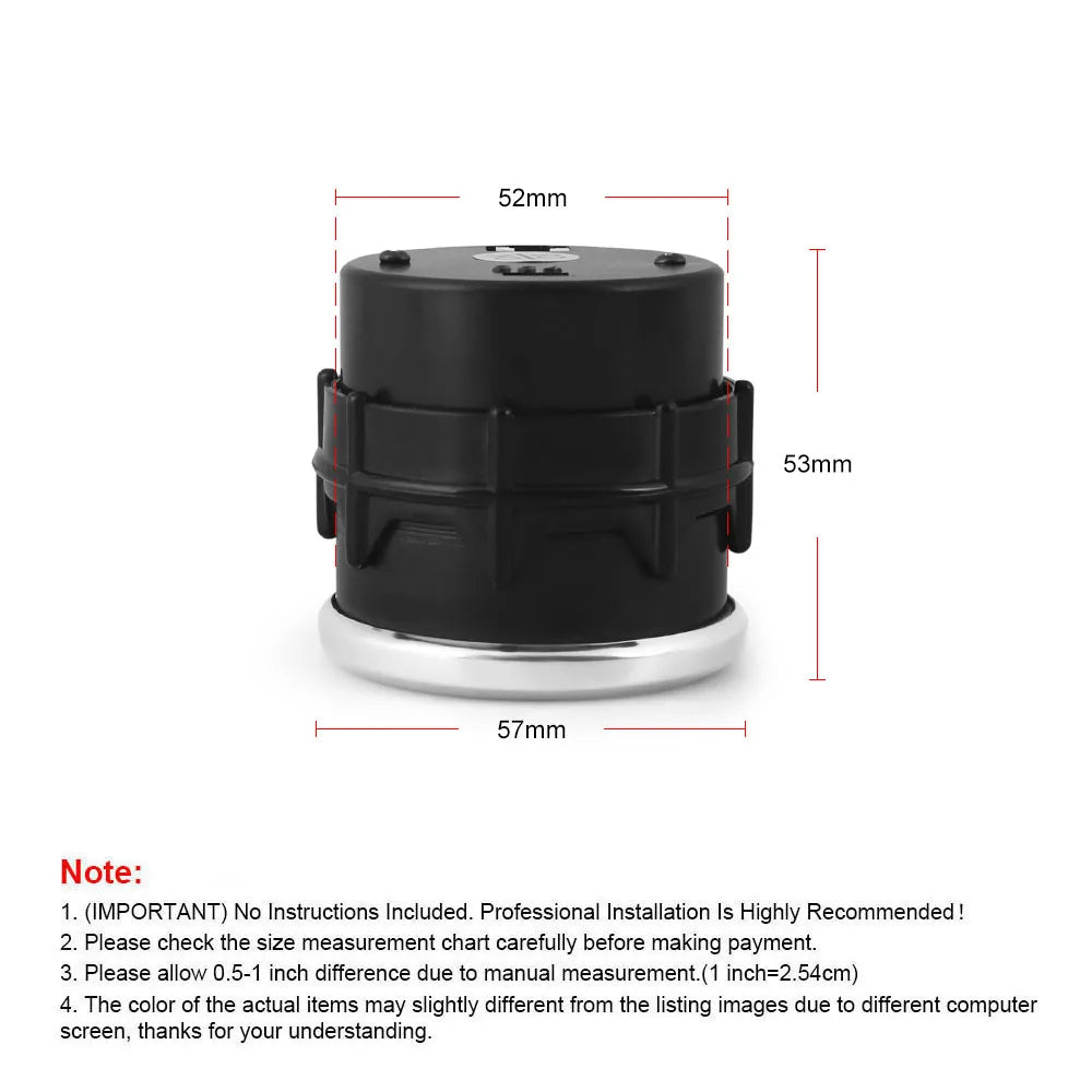 Dynoracing 2 Inch 52mm 12V Oil Temp Gauge Celsius 7 Colors | Stepper Motor Oil Temp additional angle