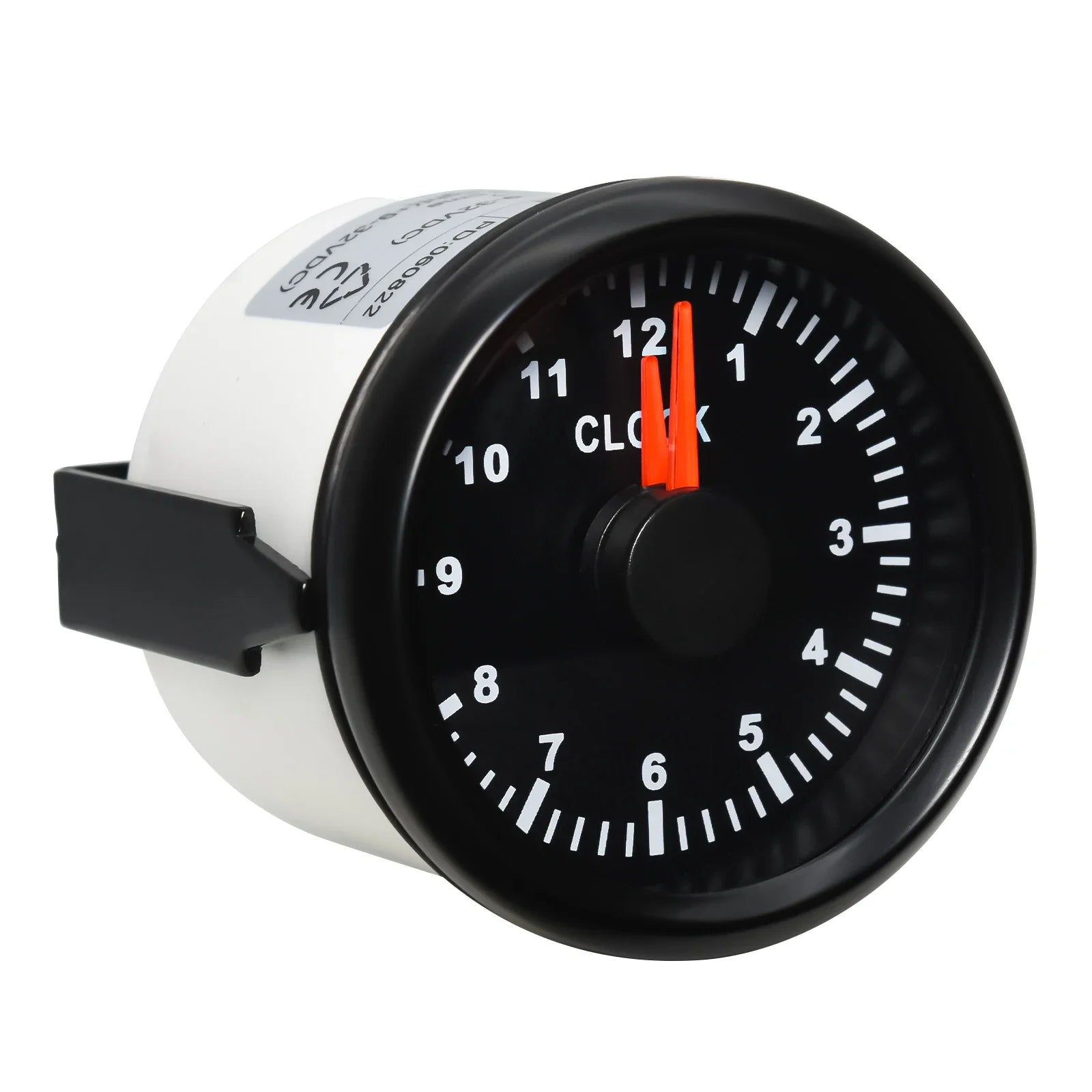 52mm Clock Gauge with Red Backlight | 0-12 Hour Meter for Car Boat Yacht detail view