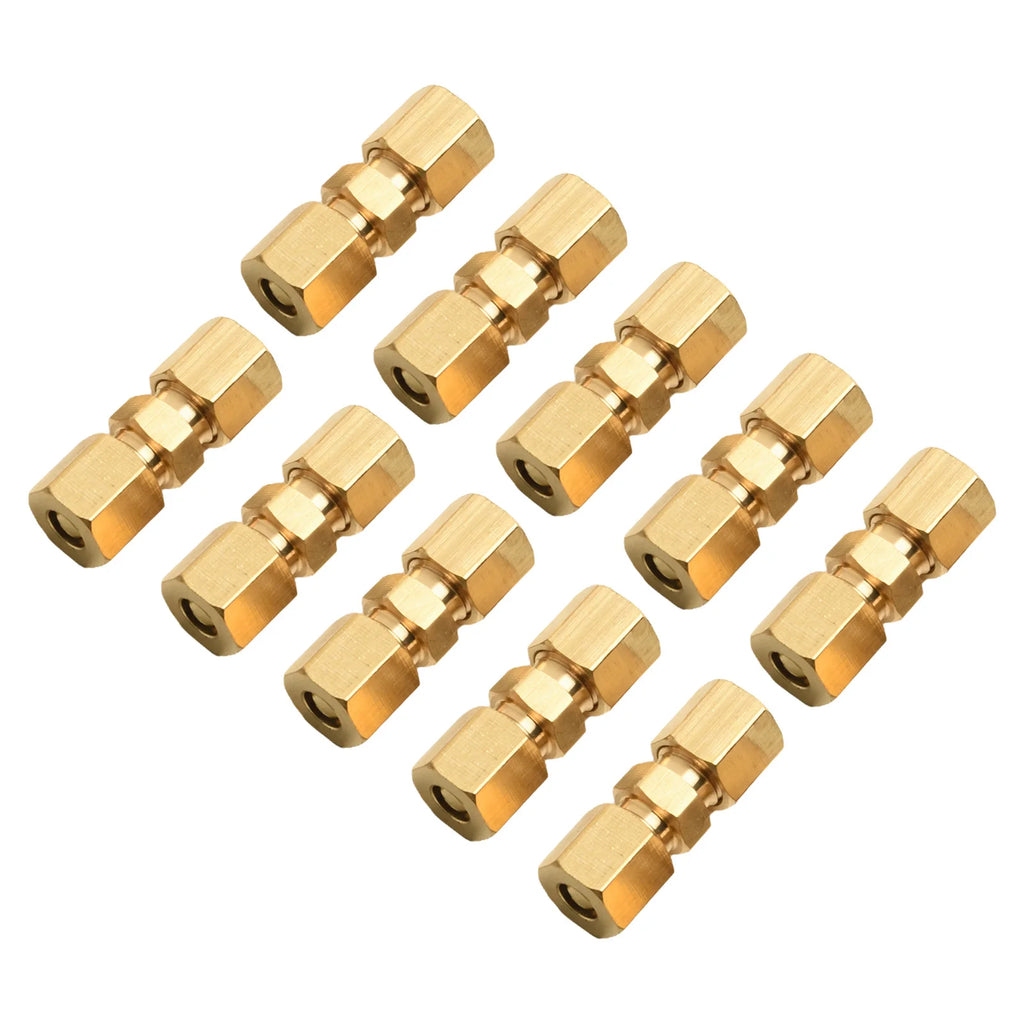 10pcs Car Brake Line Connector Joint For Brake Line Without Flaring 4.75mm 3/16" OD Tu close-up view