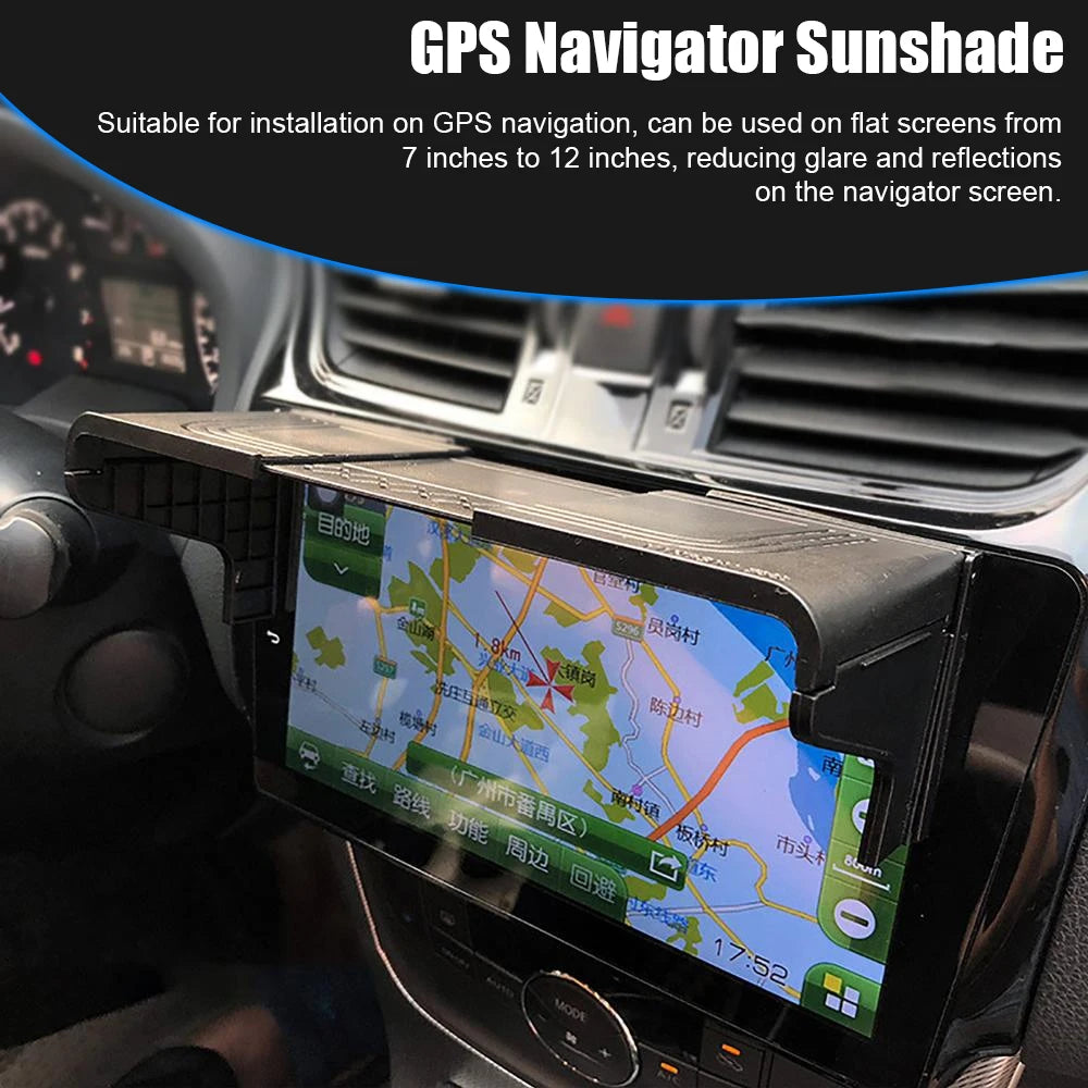 Car GPS Navigation Sun Shade 7-12 Inch Interior Accessories GPS Anti-Glare Shield Aut alternate view
