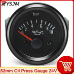 12V 24V 52mm Car Voltmeter Gauge Set | Water Temp Oil Temp Oil Pressure close-up view