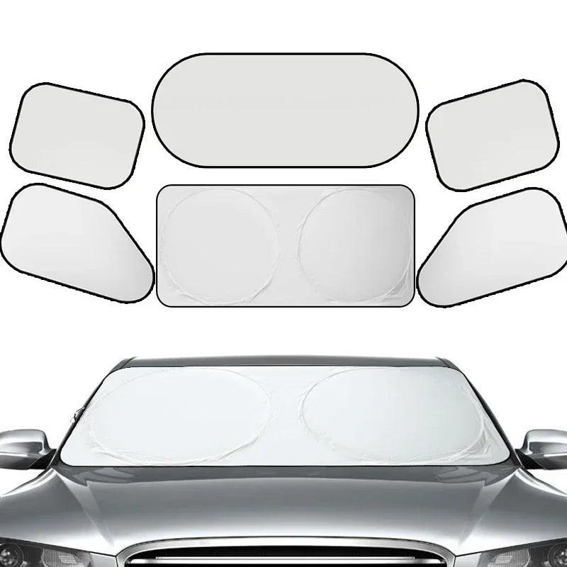 Car Windshield Sun Shade Cover Universal Folding PVC Up To 59 In alternate view