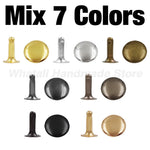 100sets 5mm-15mm Metal Round Rivet Single Cap Rivets Studs for DIY Leather Craft Bag Bel detail view
