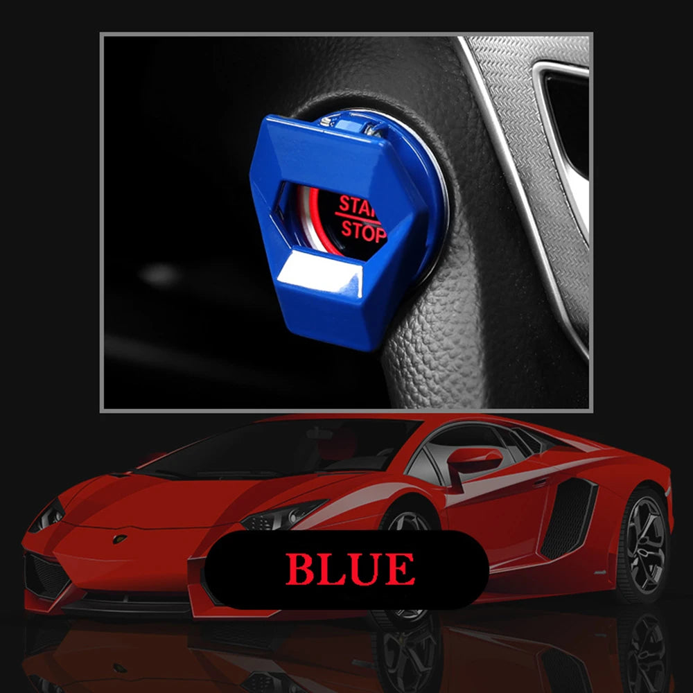 Cool New Car Engine Start Stop Switch Button Cover Decorative Auto Accessories Push Button Sticky Cover Car Interior Car-Styling