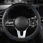All Seasons Leather Diamond Steering Wheel Cover Universal Fit for 14 .5-15 Inch Durable detail view