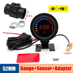 52mm Auto Water Temperature Meter | Universal LCD Digital Thermometer with Sensor and alternate view