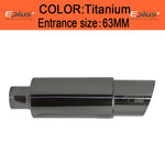 Stainless Steel Car Exhaust Pipe Straight Drum Muffler | Universal 51-63mm Inlet 89mm Ou detail view