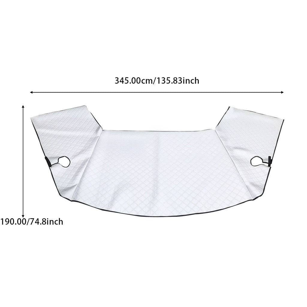 Silver Car Windshield Sunshine Shield Winter Sunshine Cover Front Window Ice Frost Ou alternate view