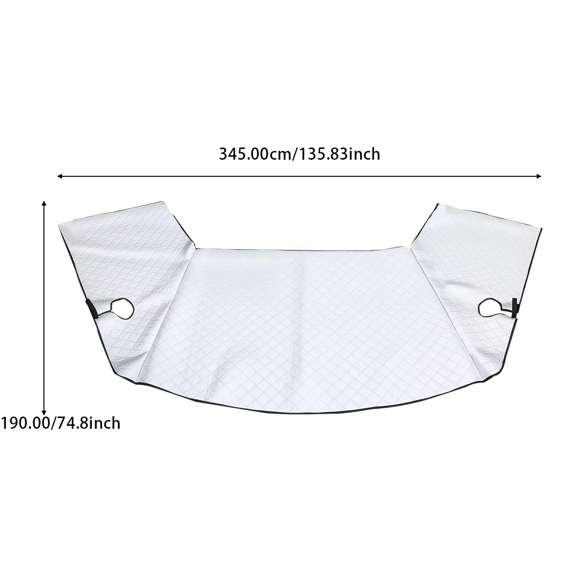 Silver Car Windshield Sunshine Shield Winter Sunshine Cover Front Window Ice Frost Ou alternate view