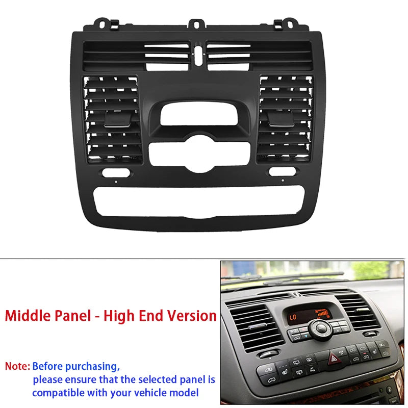 1/3pcs Black Car Air Conditioner Air Outlet Cover for Mercedes Benz Viano W636/Vito W639 2004-2015