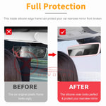 Tesla Rear View Mirror Protector Frame | Silicone Edge Cover for Model 3 Y S X detail view