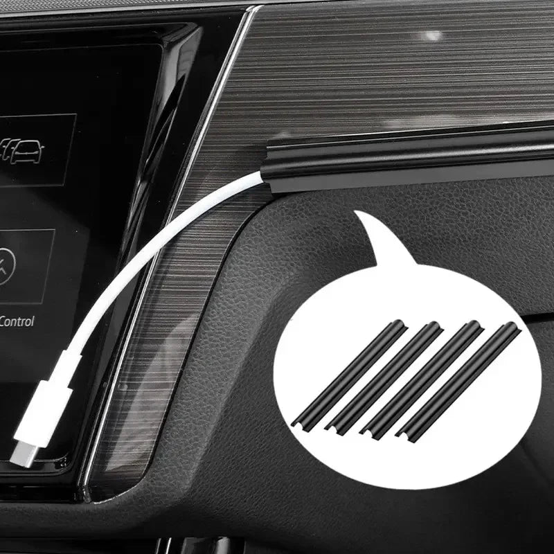 4Pc Sleek Car Cable Organizer Kit Universal Sleeves for a Neat Damage-Free Interior Protect Charging
