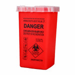 1L Tattoo Sharps Collection Bucket Eyebrow Trimmers Glass Fragments Storage Box Needle close-up view