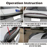 New Style Universal 3pcs Sedan Rear Trunk Tail Rear Wing Spoiler 117-127cm Adjustab additional angle