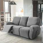 1/2/3 Seater Velvet Stretch Recliner Sofa Cover  Relax Armchair Slipcover Elastic All-inclusive Reclining Sofa Protector