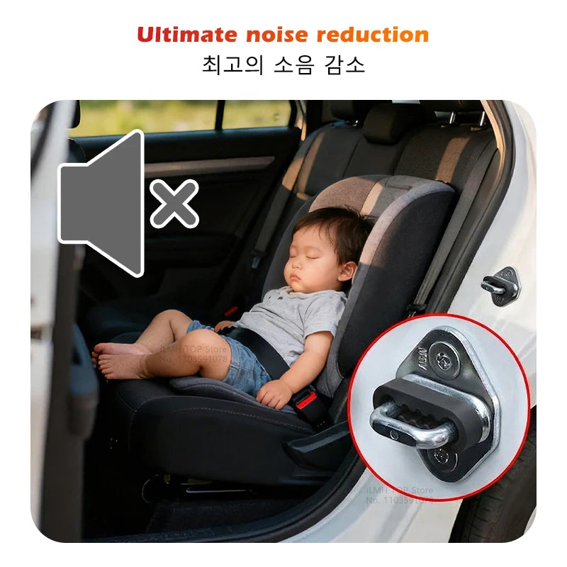 Car Door Shock Absorber Universal Car Door Buckle Soundproof Deadener Damper Cushion A close-up view