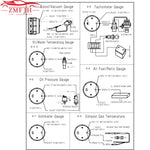 2" 52MM Digital LED Gauge Set | PSI Boost Vacuum Water Temp Oil Temp Oil Press Volt additional angle