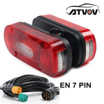 ATVOV 1 Set 12V 7 Pin Plug 5.5m Wiring Harness Tail Light Rear Stop Brake Signal Lamp Number Plate R