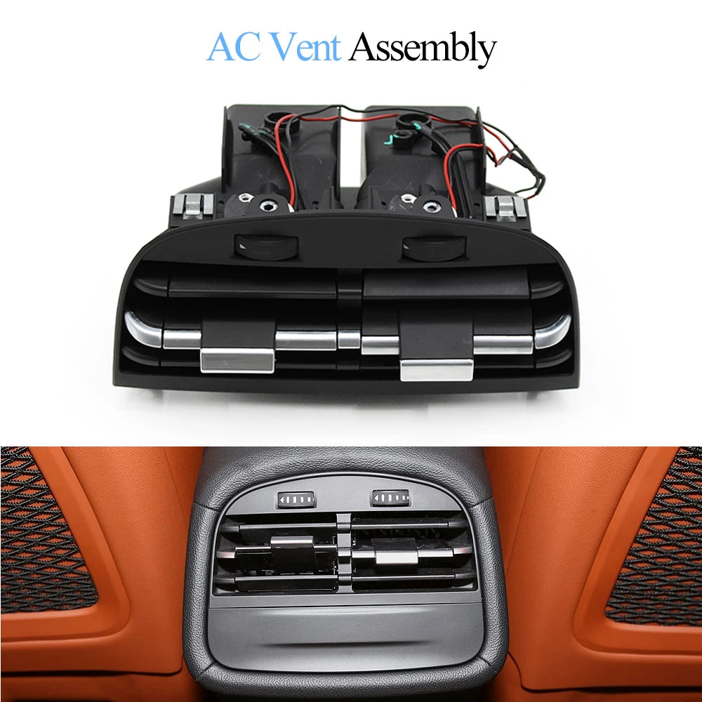 Rear Air Conditioning AC Vent Grille Outlet Cover Panel  Assembly Slider Clip For Maserati Ghibli 2014-2020 670021523