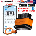 2025 KONNWEI KW905 OBD2 Bluetooth 5.0 ELM327 V1.5 Car Diagnostic Tool Engine Fault Code Reader Scann