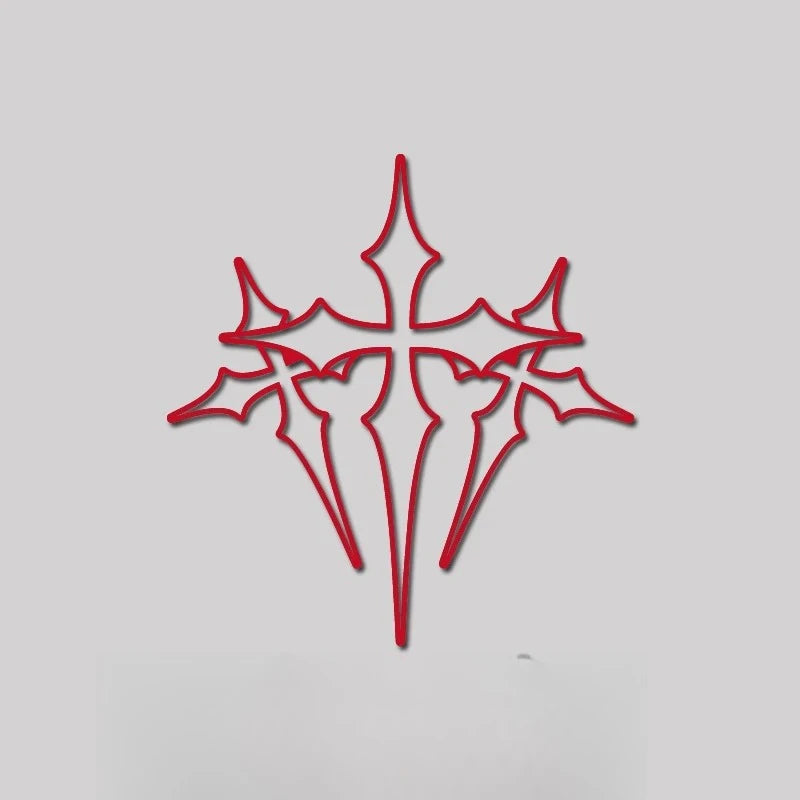 High-Quality Three-Cross Car Stickers Waterproof PVC Faith Automotive Decal Customiza alternate view
