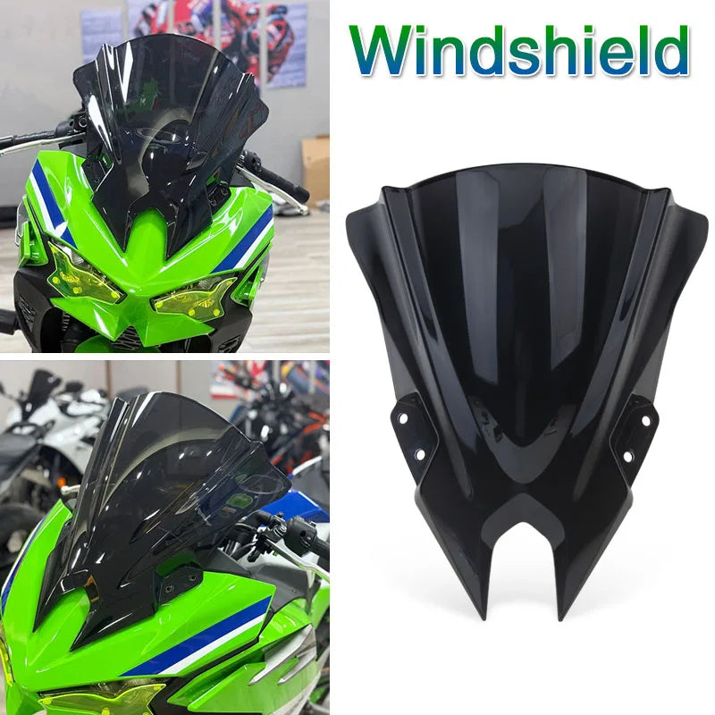 YOLENSE Motorcycle Windshield Windscreen Fairing for Kawasaki NINJA500 2024-2025 | Wind Deflector Sh